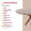 Ver imagem 5 de Mesa Ballare Tampo 135cm Redondo Texturizado Moderna Mobilia