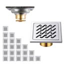 Ver imagem 1 de Ralo Inox 10x10 Banheiro Kit 21 Uni Anti Odor Anti Inseto Lavabo Quintal Higienico Lavanderia Durave