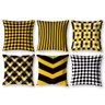 Kit 6 Almofadas Sala Quarto 40cm x 40cm Geométrico Amarelo - 1