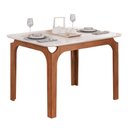 Ver imagem 1 de Mesa Sala de Jantar 1,20m Tampo em Vidro Mel