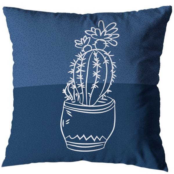 Kit 6 Almofadas Sala Quarto 40cm x 40cm Cactos Azul - 3