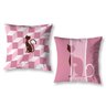 Kit 2 Capas de Almofada Infantil Meninas Gatos 40cm Rosa - 1