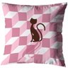 Kit 2 Capas de Almofada Infantil Meninas Gatos 40cm Rosa - 3