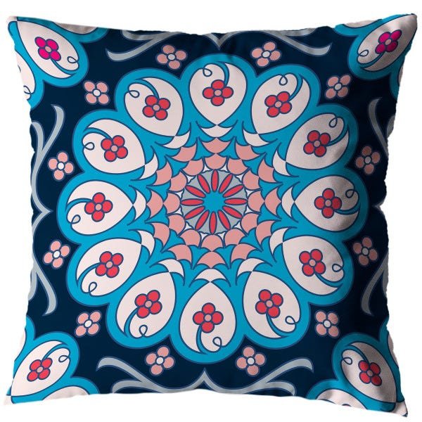 Kit 2 Capas de Almofada Sala Quarto Mandala Decorativa 40cm - 3