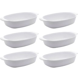 6 Travessas de Melamina para Restaurante 31cm Servir Guarnições com Alças Laterais - 1