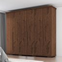Ver imagem 4 de Guarda Roupa Casal Everest 6 Portas com Cômoda Sapateira Imperial 5 Gavetas Jacarandá Fosco-