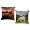 Kit 2 Capas de Almofada 40cm Cavalos Decoração Sala Quarto - 1
