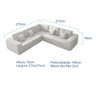 Kit Sofá Modular 5 Lugares Moderno Curvo Orgânico Adapt Bouclé - 3