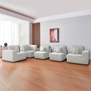 Ver mais imagens de Kit Sofá Modular 5 Lugares Moderno Curvo Orgânico Adapt Bouclé