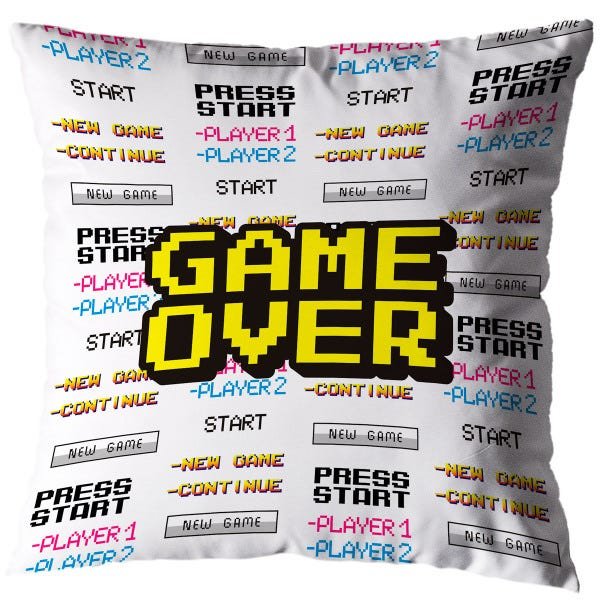 Kit 5 Capas de Almofada 40cm x 40cm Video Game Vintage Estampada Ziper Invisivel - 3