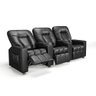 Poltrona do Papai Reclinável 3 Lugares Sala de Cinema Pequim Manual PU Preto G23 - Gran Belo - 8