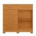 Ver imagem 5 de Guarda Roupa Casal Mercure 6 Portas e Cômoda Xangai 06 Gavetas 02 Portas Cinamomo - Móveis