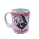 Ver imagem 2 de Caneca Santa Rita De Cássia Religiosa Porcelana Branca