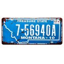 Ver imagem 1 de Placa de Carro Decor em Madeira State Route - Montana