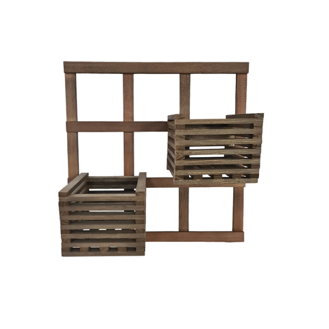 1 Treliça 50x50 + 2 Cachepô 18x18 Jardim Vertical Eucalipto