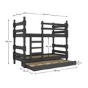 Ver imagem 3 de Treliche Madeira Maciça - Vira 2 Camas - para Colchão 78/88 X 188cm Porto Multimóveis Cr35106