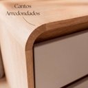 Ver imagem 5 de Mesa de Cabeceira 2 Gavetas Aurora 100% MDF Carvalho Nature / Off White