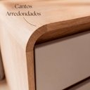 Ver imagem 5 de Mesa de Cabeceira 2 Gavetas Aurora Bege Carvalho Nature/Off White