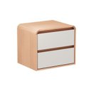 Ver imagem 2 de Mesa de Cabeceira 2 Gavetas Aurora 100% MDF Carvalho Nature / Off White