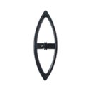 Ver imagem 2 de Puxador curvo com 1 furo 27cm para porta de vidro e portão - Preto