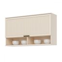 Ver imagem 2 de Armário Aéreo Cozinha 120 Cm Connect 1 Porta Ripado Off White - Henn