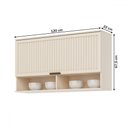 Ver imagem 4 de Armário Aéreo Cozinha 120 Cm Connect 1 Porta Ripado Off White - Henn