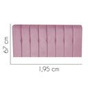 Ver imagem 2 de Painel Estofada Kiara 195cm King Size para Cama Box Quarto Suede Rosa Bebê - Ahazzo Móveis