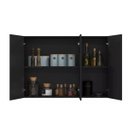 Ver imagem 2 de Armário Suspenso Lavanderia Cozinha Milão 3 Portas:preto