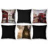 Kit 6 Capas de Almofada Sala Quarto 40cm x 40cm Londres Países - 1