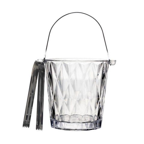 Balde para Gelo com Alça 1l e Pegador Inox Diamond Lyor
