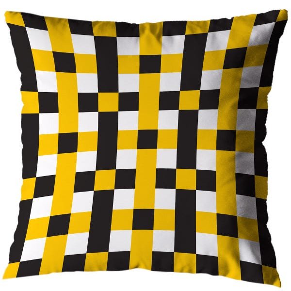 Kit 5 Capas de Almofada 40cm x 40cm Geométrico Amarelo Para Sala Estampada Ziper Invisivel - 3