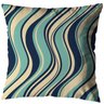 Kit 5 Capas de Almofada 40cm x 40cm Ondas Azul Sala Sofá Estampada Ziper Invisivel - 3