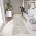 Ver imagem 1 de Tapete Passadeira Antiderrapante Para Cozinha 1,30m x 45cm Tecido Decoração Jacquard Tear Artesanal