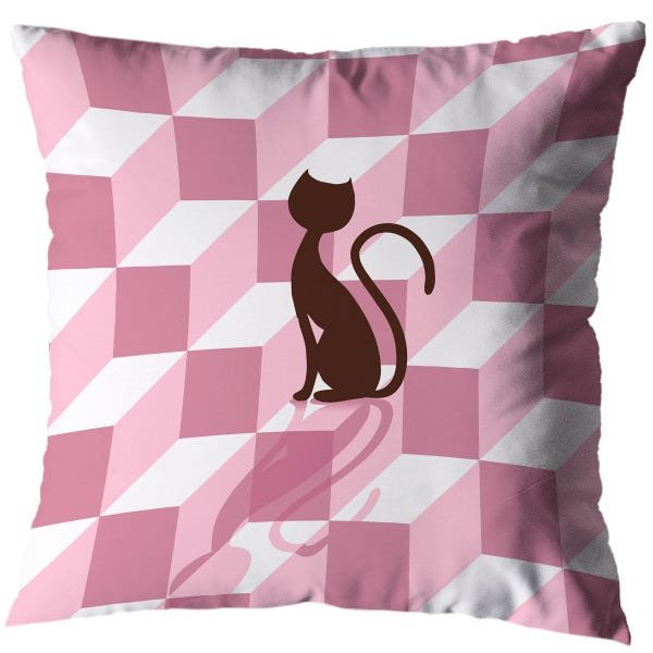 Capa para Almofada Estampa Digital 40x40cm Gatos_02 - 1