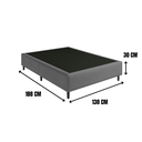 Ver imagem 3 de Base Cama Box Casal com Cabeceira Cinza 138x188cm