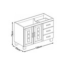 Ver imagem 2 de Balcão de Pia 120cm Madeira Maciça 1241c Cobre 2 Portas com Aplique e 3 Gavetas Castanho Finestra