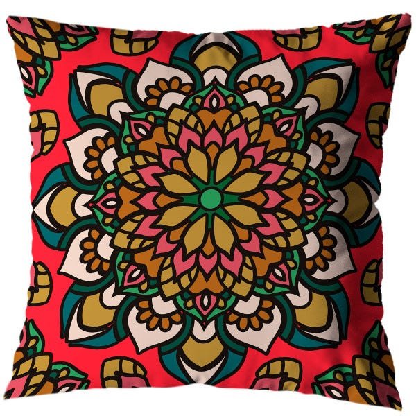 Capa para Almofada Estampa Digital 40x40cm Mandala_05 - 1