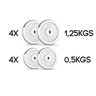 Halter Peso Ajustavel 10kg Anilhas Academia Musculaçao Exercicio Treino Braço Biceps Triceps Fortale - 2