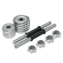 Ver imagem 3 de Halter Peso Ajustavel 10kg Anilhas Academia Musculaçao Exercicio Treino Braço Biceps Triceps Fortale