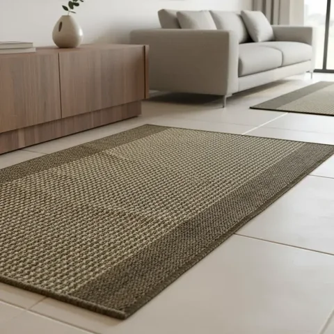 Tapete Passadeira Sisal Lancer 1,00x66cm com Base Antiderrapante Ps31 Mescla