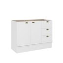 Ver imagem 1 de Balcão Gabinete de Pia 120cm Mdf 2 Portas 3 Gavetas Milla Móveis Carraro