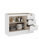 Ver imagem 3 de Balcão Gabinete de Pia 120cm Mdf 2 Portas 3 Gavetas Milla Móveis Carraro