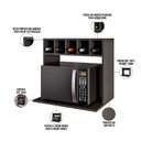 Ver imagem 4 de Suporte Aéreo para Micro-ondas 60x40cm Ane M05 Preto - Inoviza