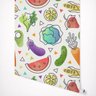 Papel de Parede desenho frutas legumes e verduras - 3