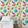 Papel de Parede desenho frutas legumes e verduras - 2