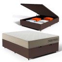 Ver imagem 1 de Cama Box Baú com Colchão de Espuma D70 Double Face Ortopédico Double Sense Casal 138cm