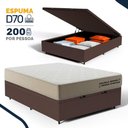 Ver imagem 2 de Cama Box Baú com Colchão de Espuma D70 Double Face Ortopédico Double Sense Casal 138cm