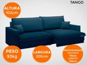 Ver mais imagens de Sofá Tango 2,00M Sem Caixa, Retrátil e Reclinável Velosuede Petroleo - Netsofás