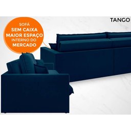 Sofá Tango 2,00M Sem Caixa, Retrátil e Reclinável Velosuede Petroleo - Netsofás - 3