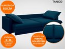 Ver imagem 5 de Sofá Tango 2,00M Sem Caixa, Retrátil e Reclinável Velosuede Petroleo - Netsofás